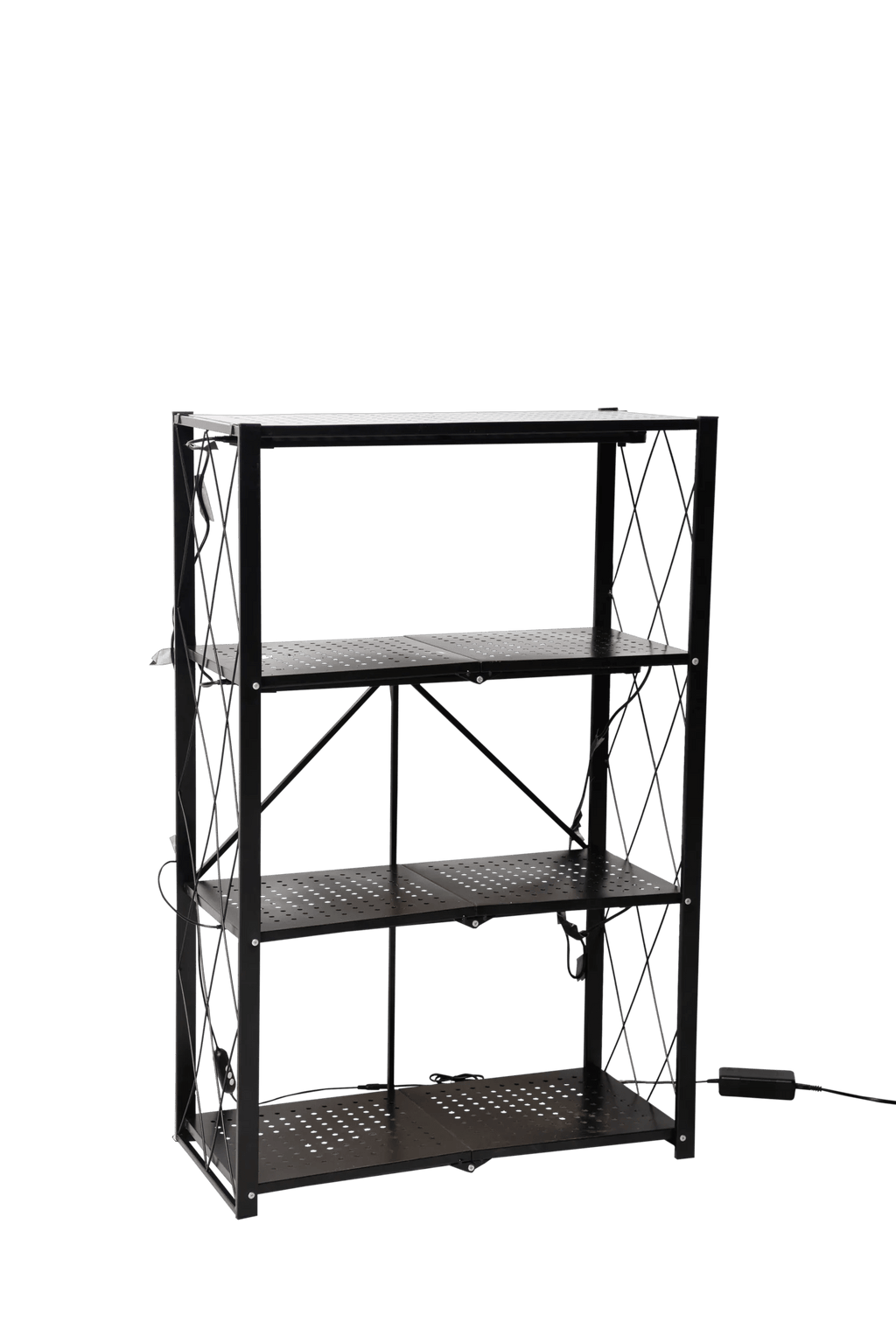 Folding 3 Tier Grow Shelf With Plant Lights