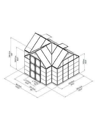 Canopia® by Palram Victory™ Orangery Garden Chalet/Greenhouse and Conservatory, 10' x 12'