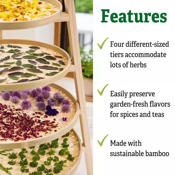drying rack that waters plants Bamboo Herb Drying Rack