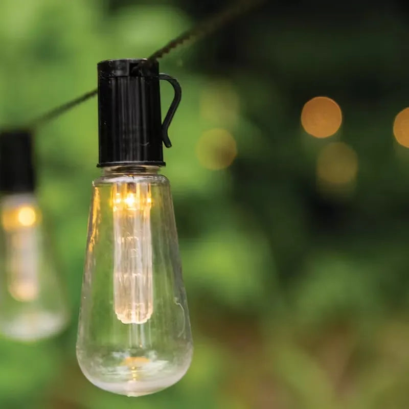 succulent string lights Luminites™ Edison Bulb Solar String Lights
