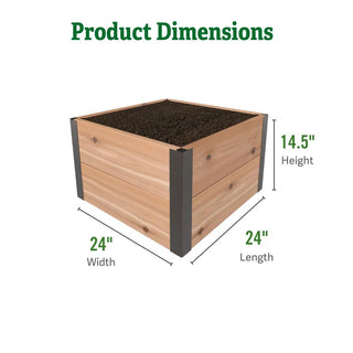 Deep Root Cedar Raised Beds, 2' Wide (14" D)