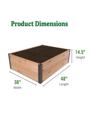 Deep Root™ Cedar Raised Beds, 3' Wide (14.5" D)