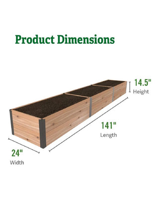 Deep Root™ Cedar Raised Beds, 2' Wide (14.5" D)