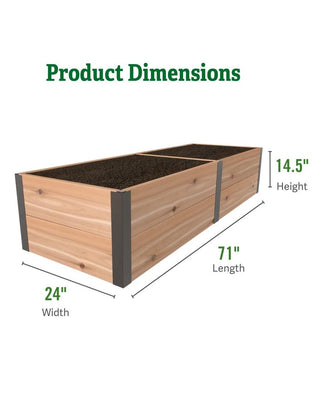 Deep Root™ Cedar Raised Beds, 2' Wide (14.5" D)