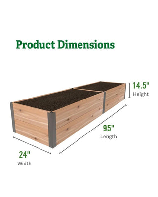 Deep Root™ Cedar Raised Beds, 2' Wide (14.5" D)