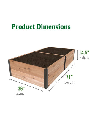 Deep Root™ Cedar Raised Beds, 3' Wide (14.5" D)