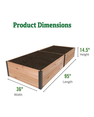 Deep Root™ Cedar Raised Beds, 3' Wide (14.5" D)