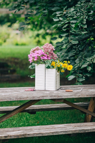 Cream Flower Caddy
