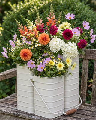 Cream Flower Caddy