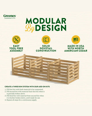 Cedar Wood Composter, 23 Cubic Feet