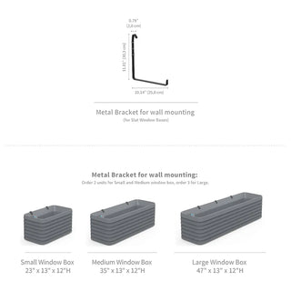 Mounting Brackets for Slat Window Box Planters