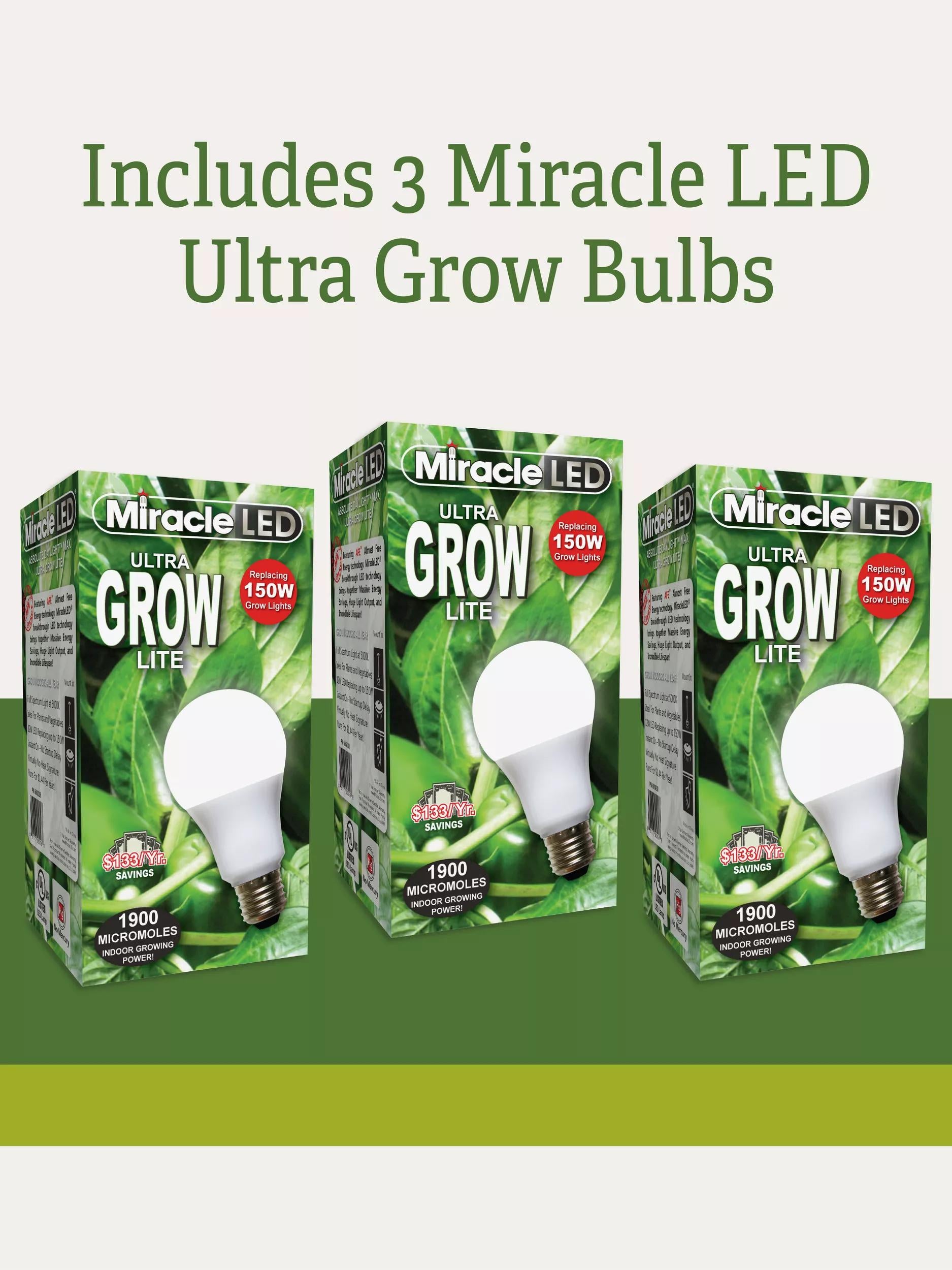 led bulb grow lights 3-Arm Floor Lamp for Plants
