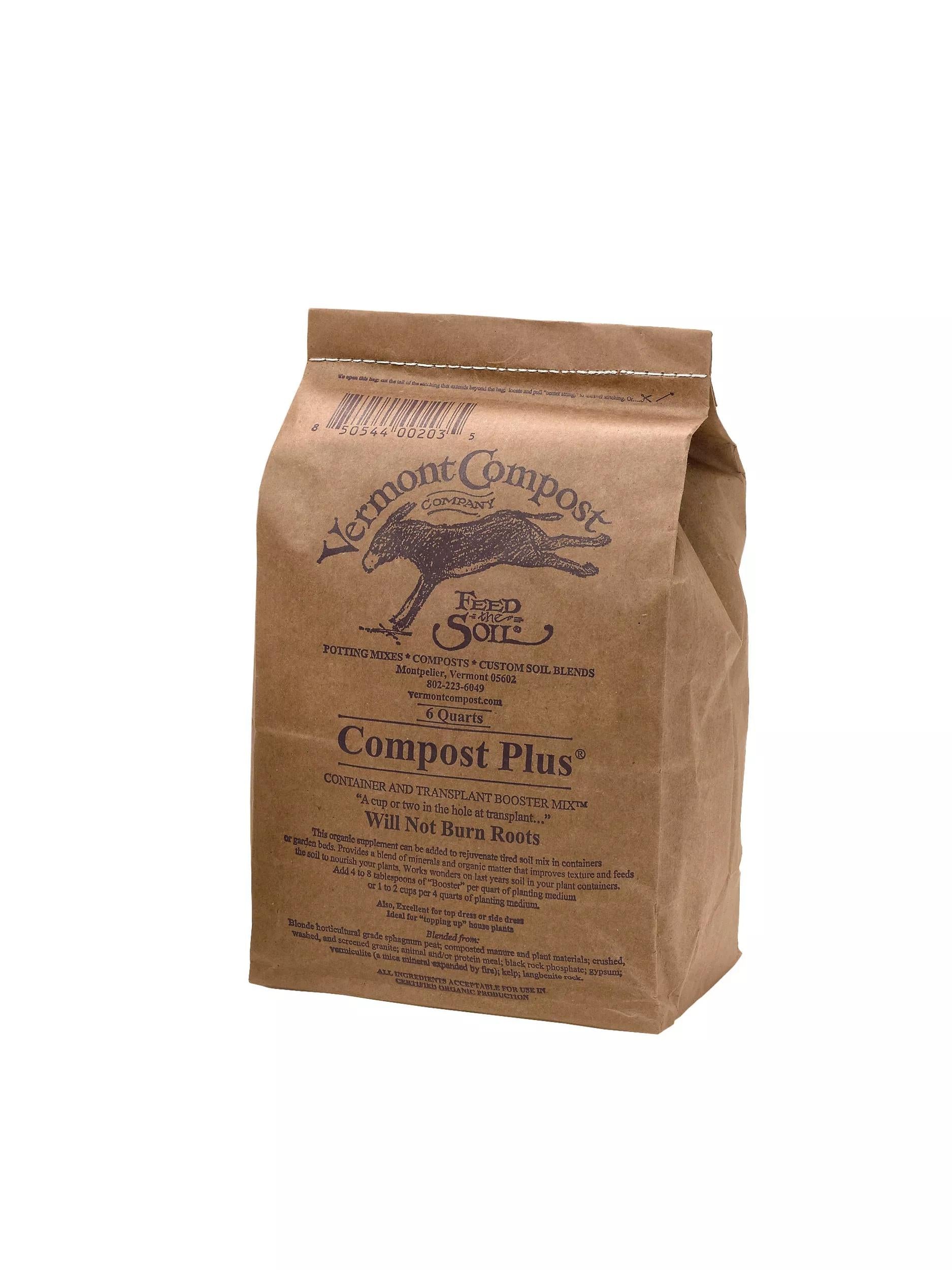 fort vee compost-based potting mix Vermont Compost Container Booster Compost Mix, 6 Quarts