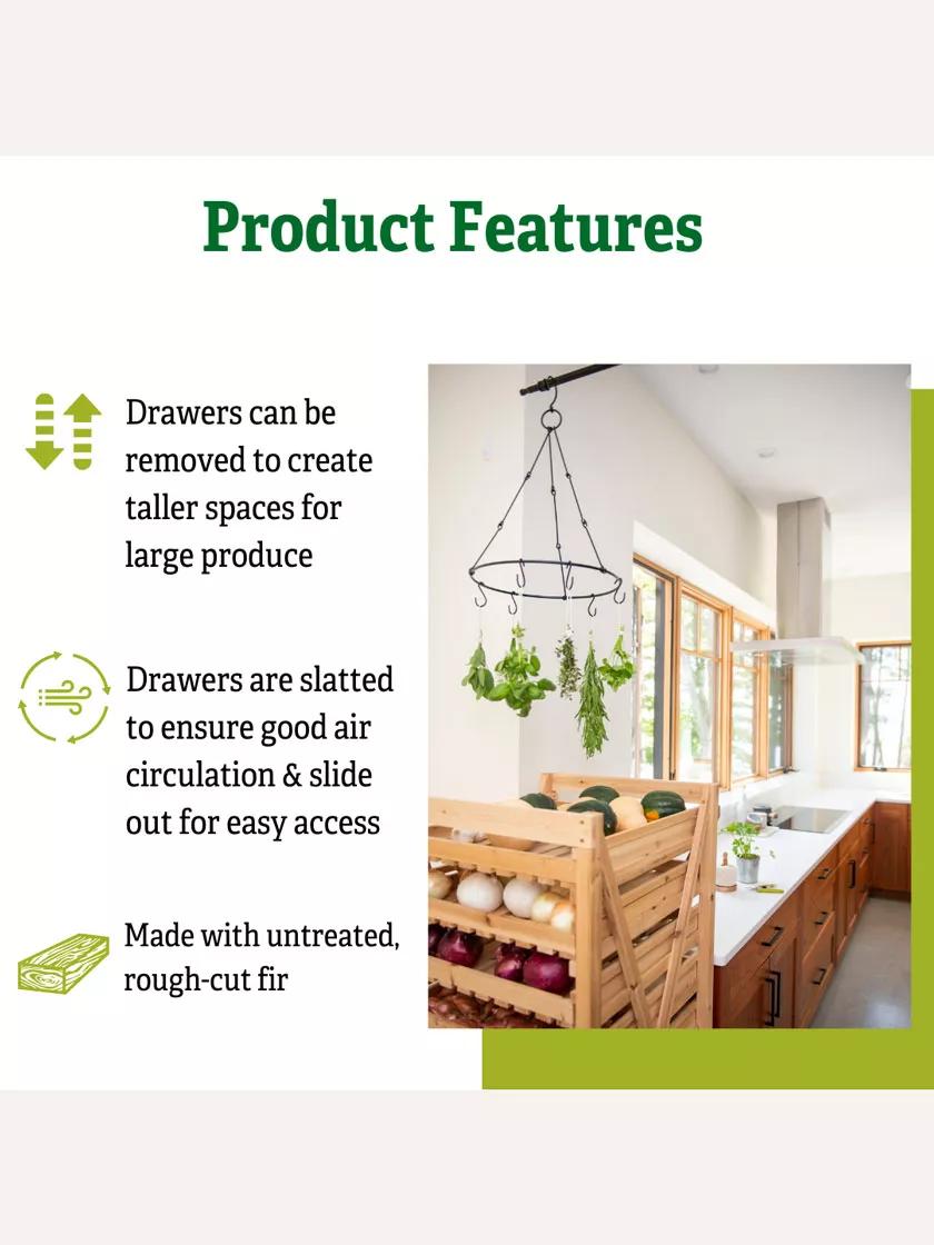planter dish rack Vegetable Storage Rack - Orchard Rack