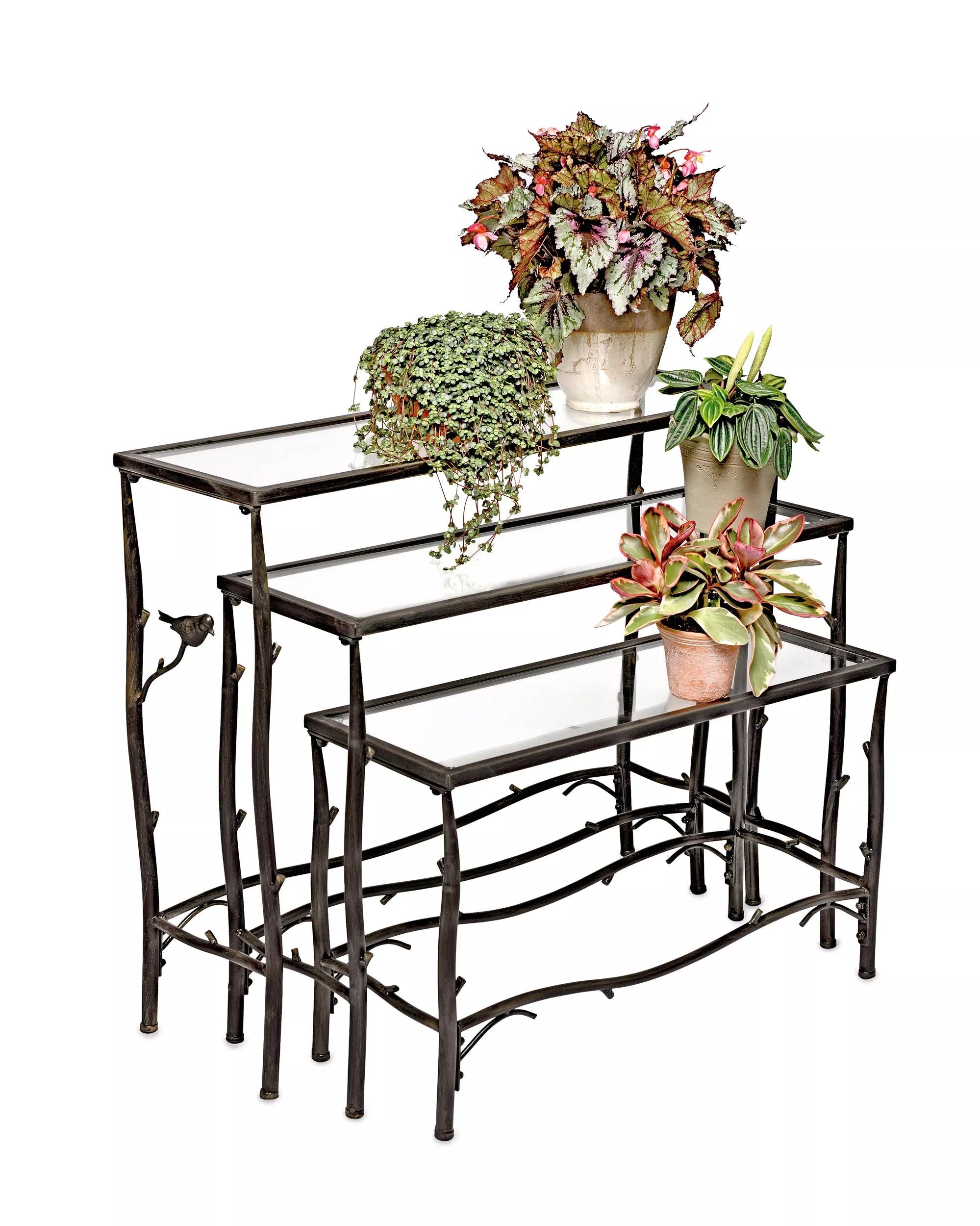 flower plant rack Nesting Branch Plant Stands, Set of 3