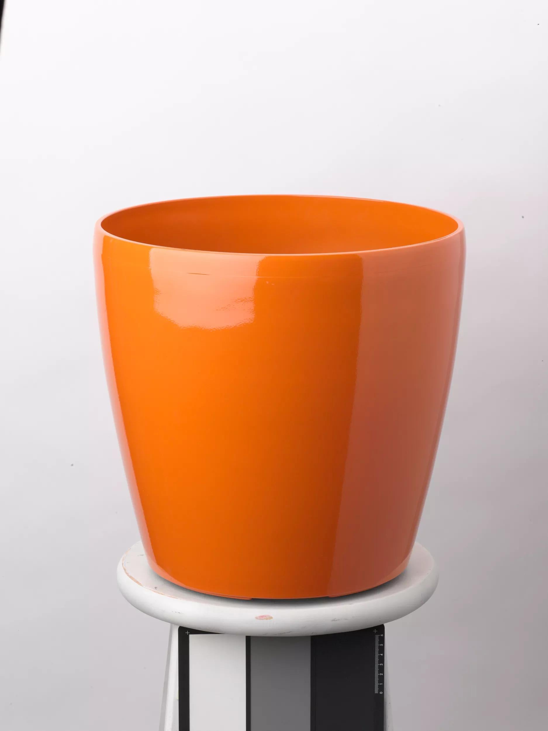 large orange plant pots Viva Self-Watering Rolling Planter