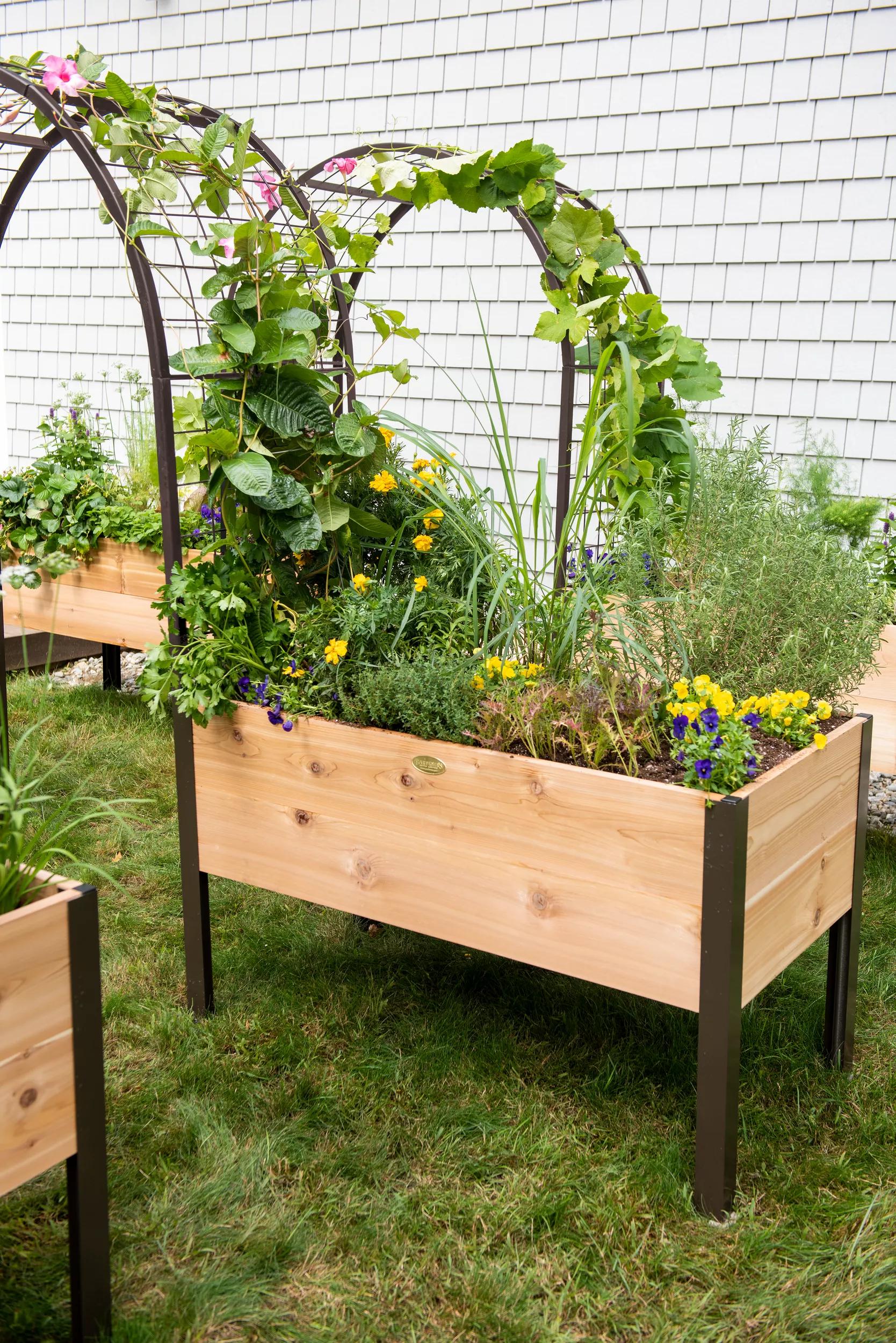 arch trellis for planter box 2' x 4' Arch Trellis for Planter Boxes