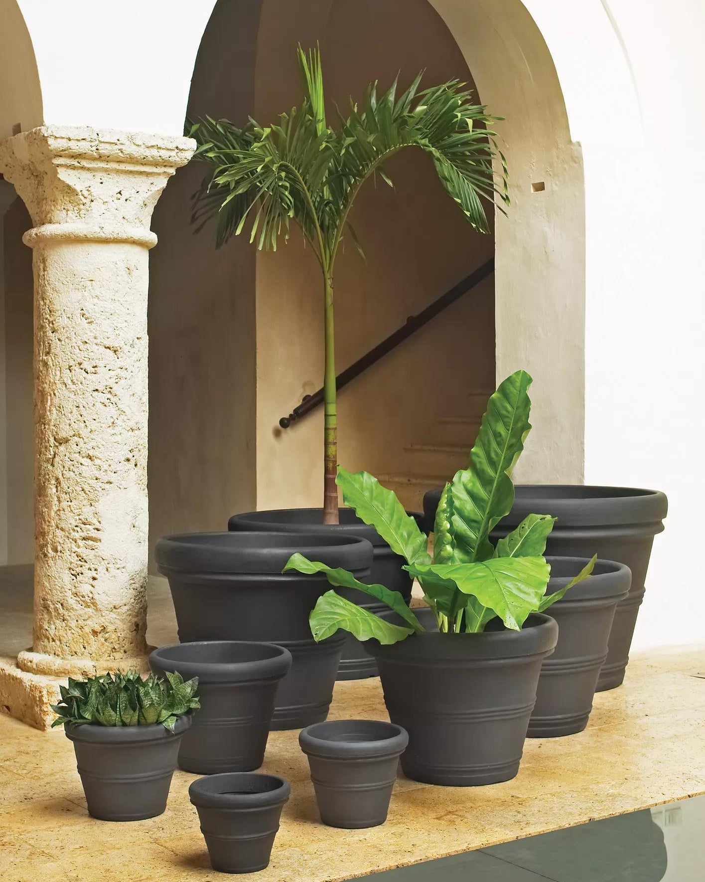 empty pots for plants Brunello Planters | 14" | WEATHERED TERRACOTTA