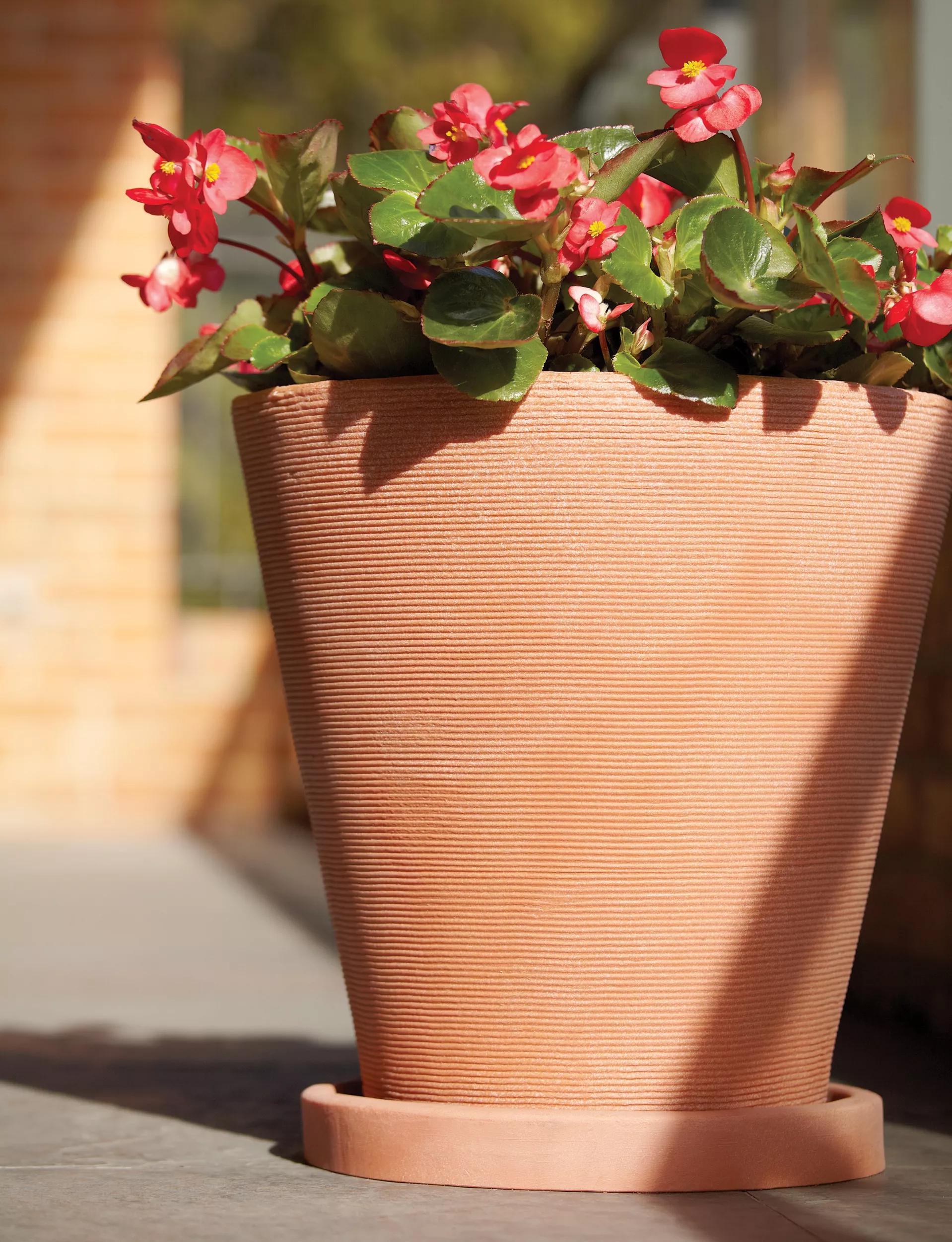 plastic pot plant saucers Universal Round Planter Saucers | 22.8" | SLATE