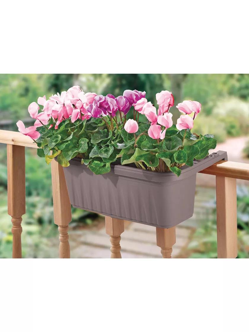 self watering rail planter boxes Adjustable Self-Watering Railing Planter, 24