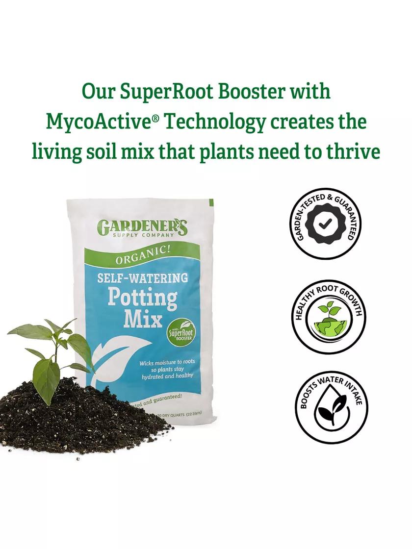 best potting mix for self watering planters Organic Self-Watering Potting Mix, 20 Qts