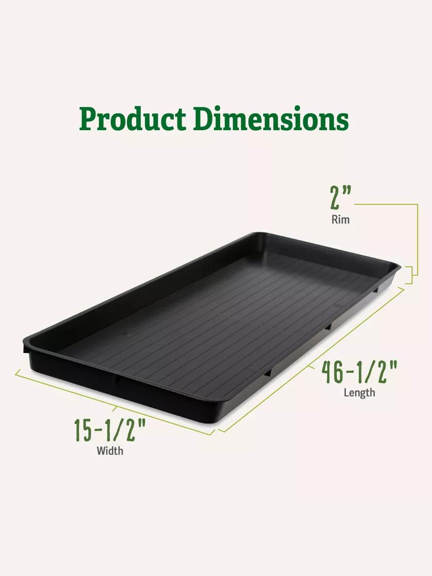 large drip trays for plant pots Planting Tray - Black Plastic with Deep Rim
