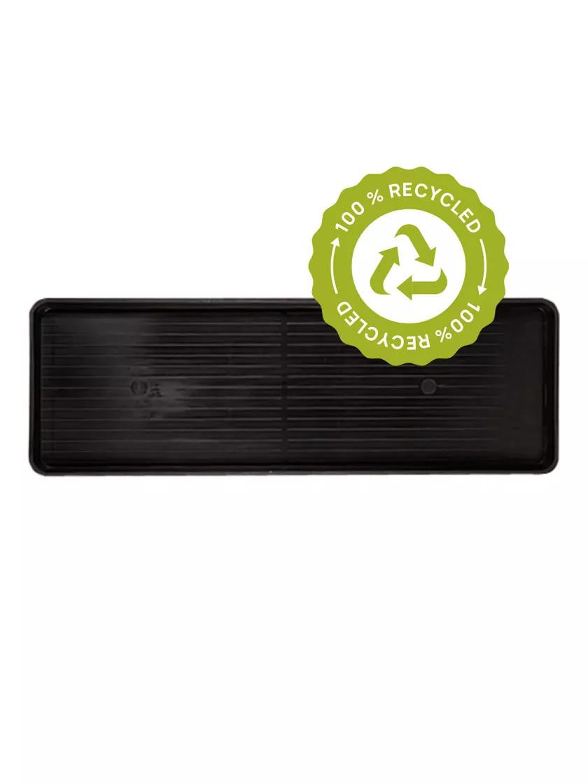 large plastic plant trays Planting Tray - Black Plastic with Deep Rim