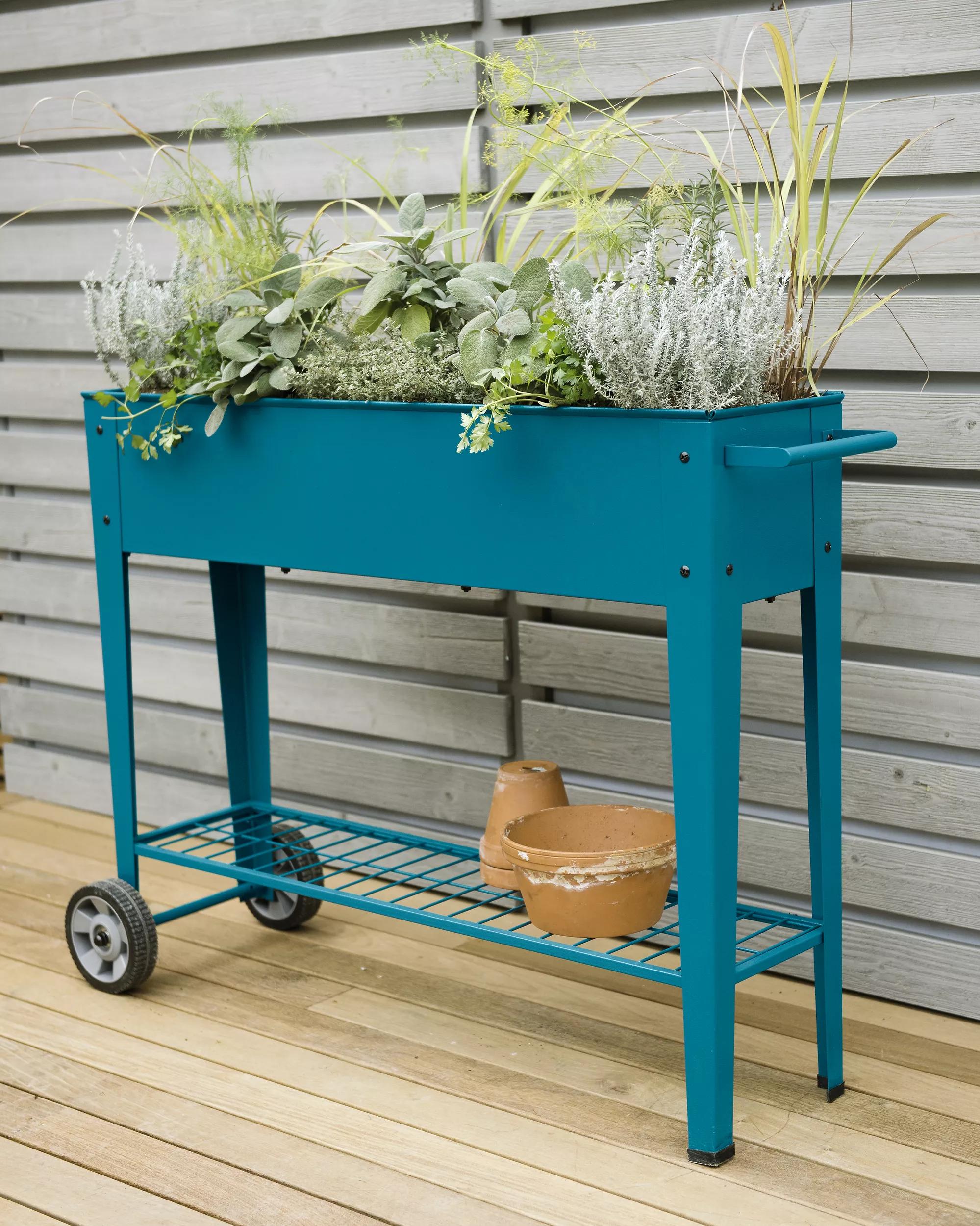 planter fertilizer cart Demeter Mobile Planter Cart | FOG GRAY
