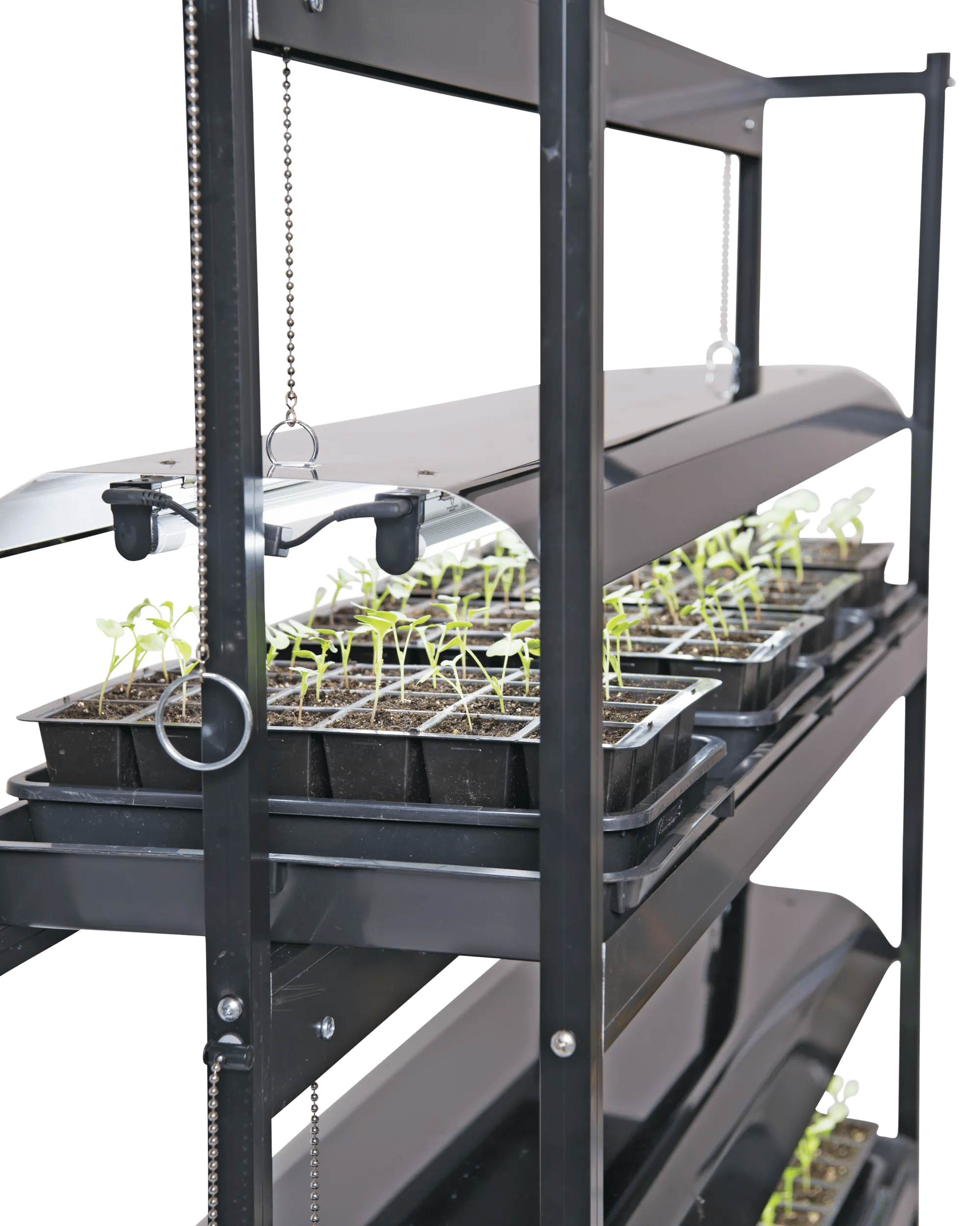 led grow light stand heavy duty 3-tier with plant trays LED SunLite® Compact 3-Tier Garden