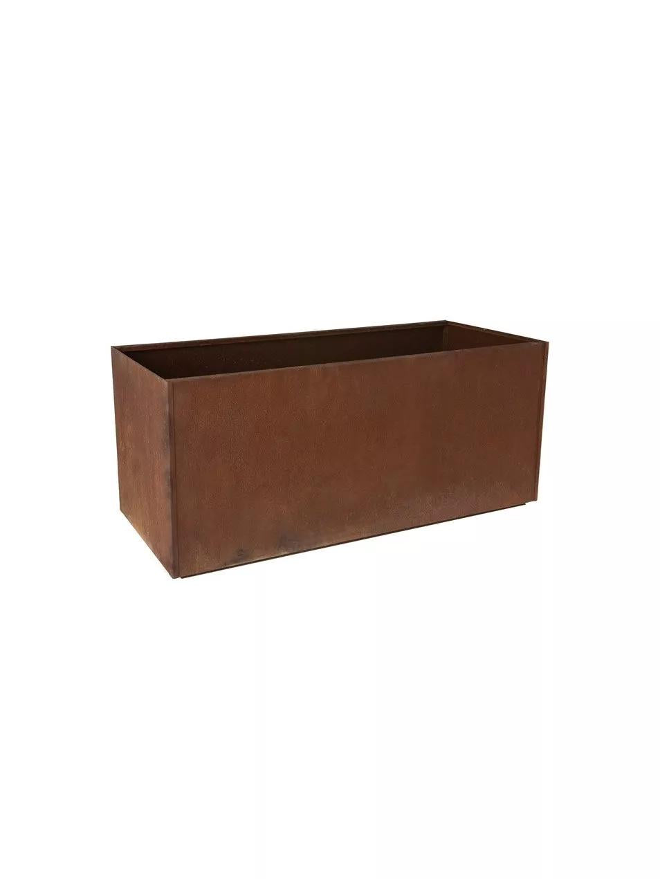 metal planters box Nice Corten Steel Trough Planters | Large (20"x46"x20")