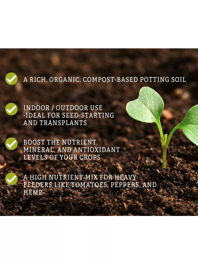 compost for potting plants Fort Vee Compost-Based Organic Potting Soil Mix