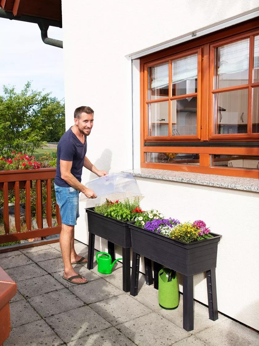 elevated indoor planter Urban Balcony Elevated Planter Box