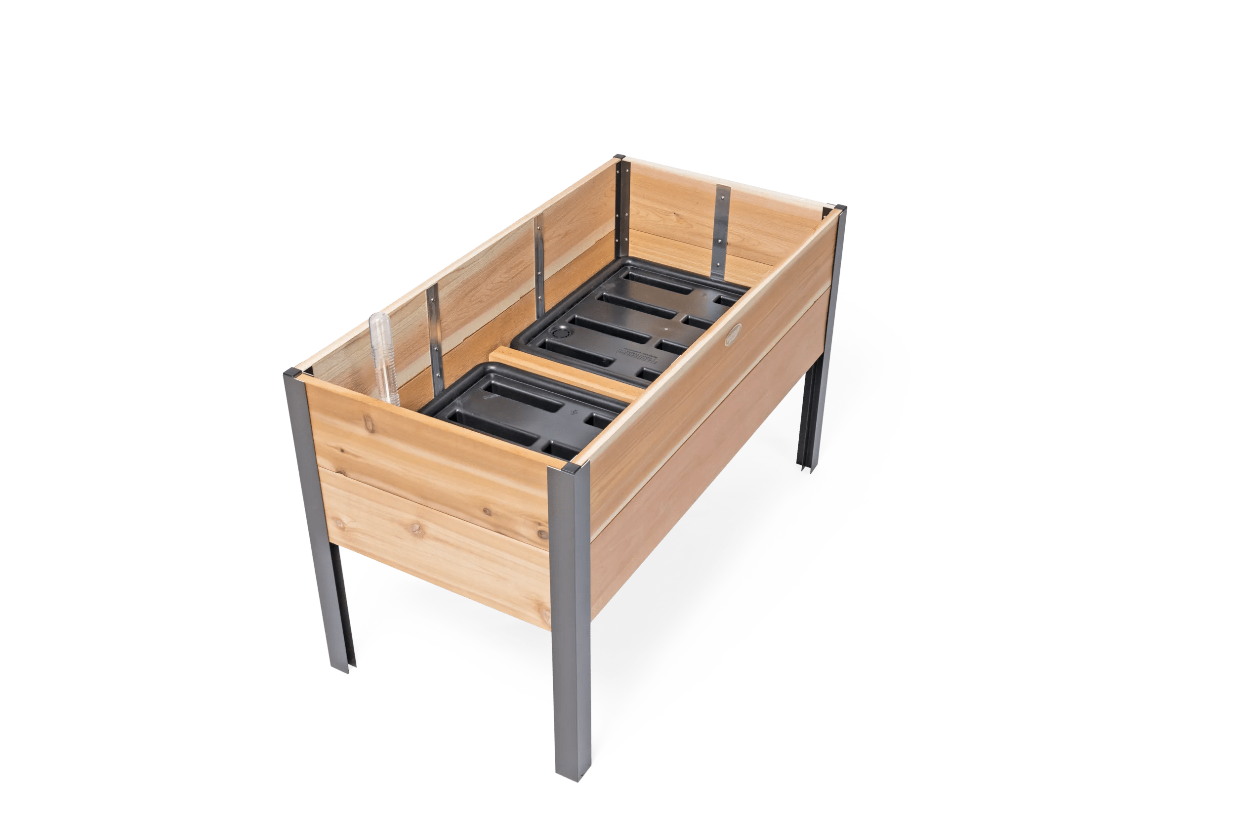 self watering elevated cedar planter Self-Watering Elevated Cedar Planter Box, 2' x 4'