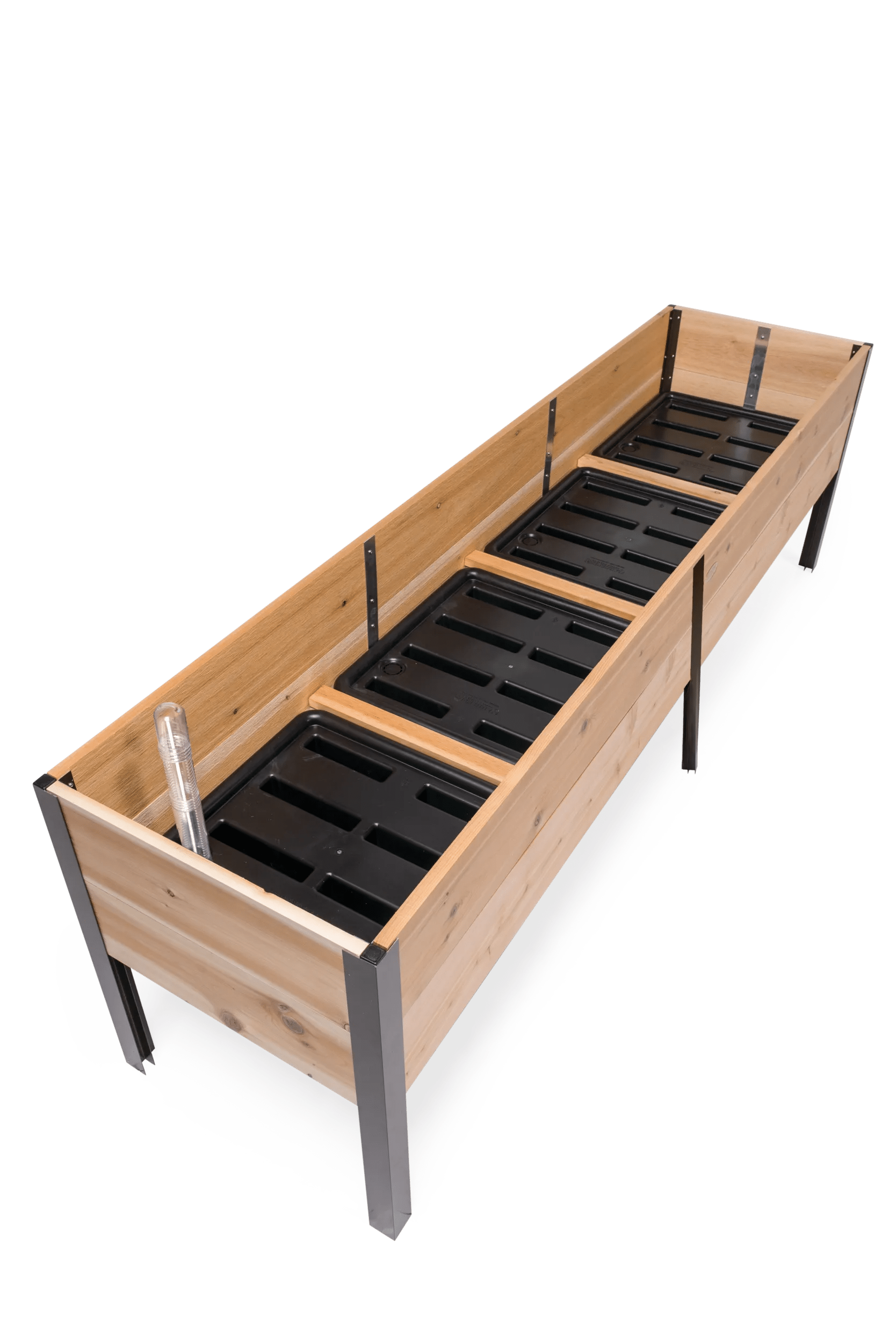 self watering raised planter box Self-Watering Elevated Cedar Planter Box, 2 x 8