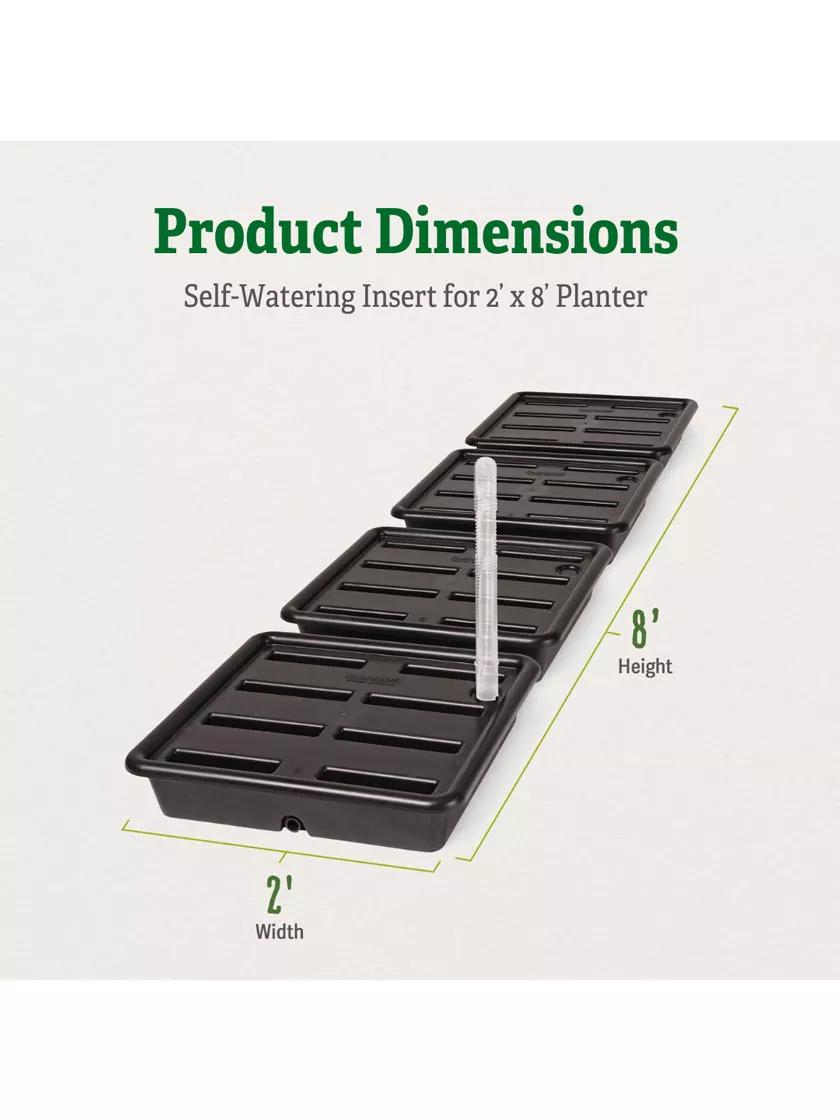 8 inch self watering planter Self-Watering Insert for 2' x 8' Planter