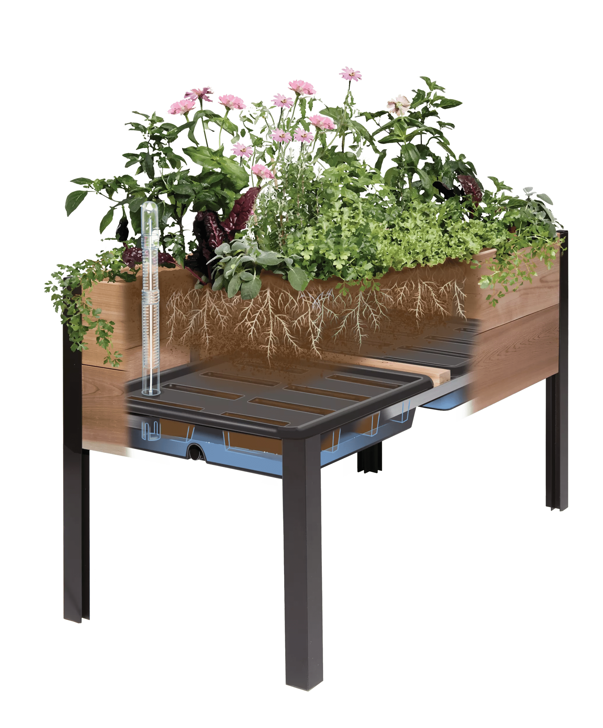 gardeners supply self watering planter Self-Watering Insert for 2' x 8' Planter