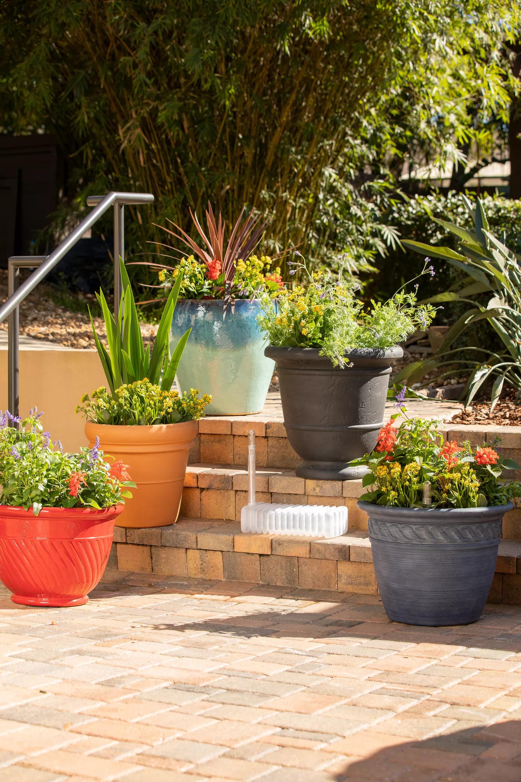 gardeners supply self watering planter Adjustable Self-Watering Insert for Pots and Planters