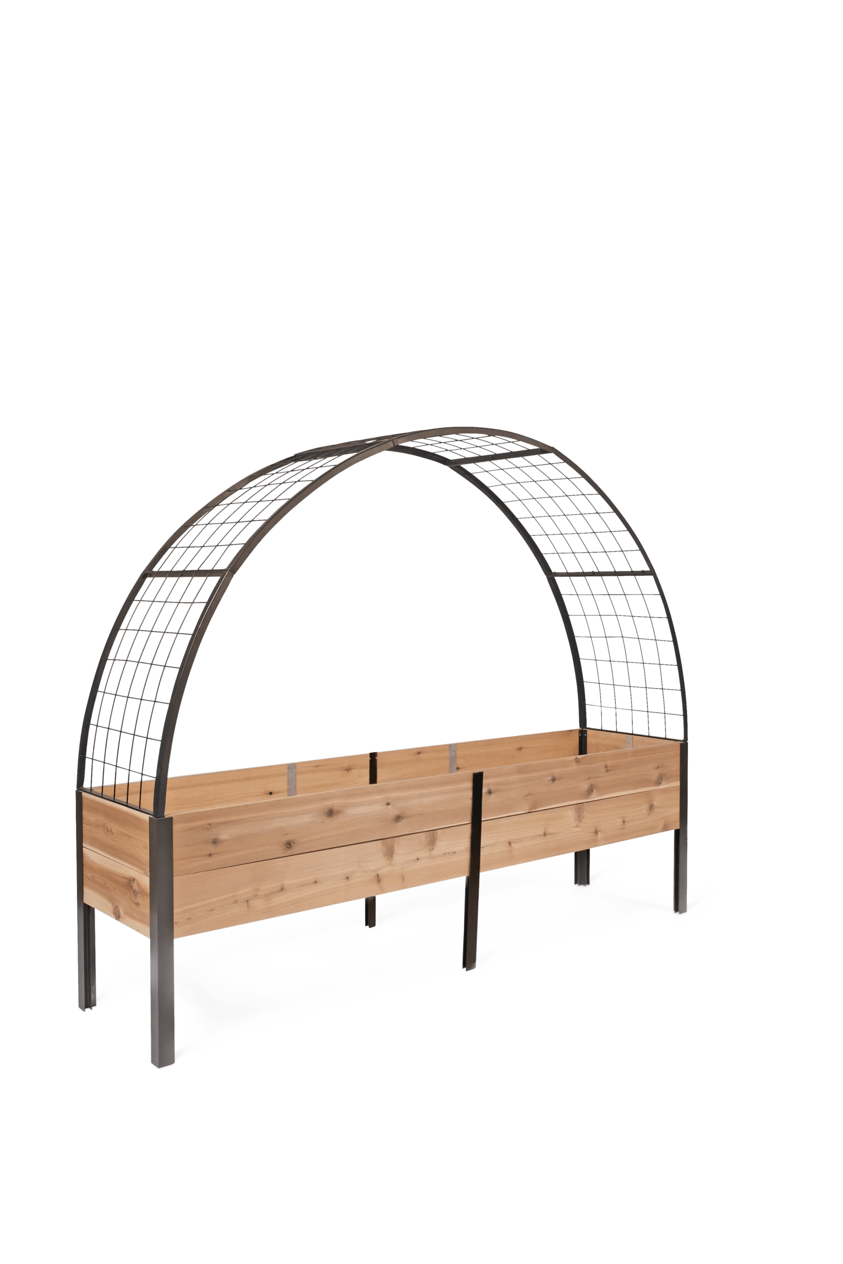 self-watering planter box with arch trellis 2' x 8' Arch Trellis for Planter Boxes
