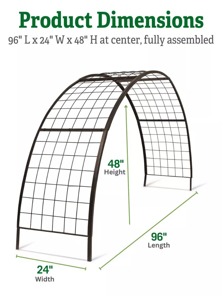 arch trellis for planter box 2' x 8' Arch Trellis for Planter Boxes