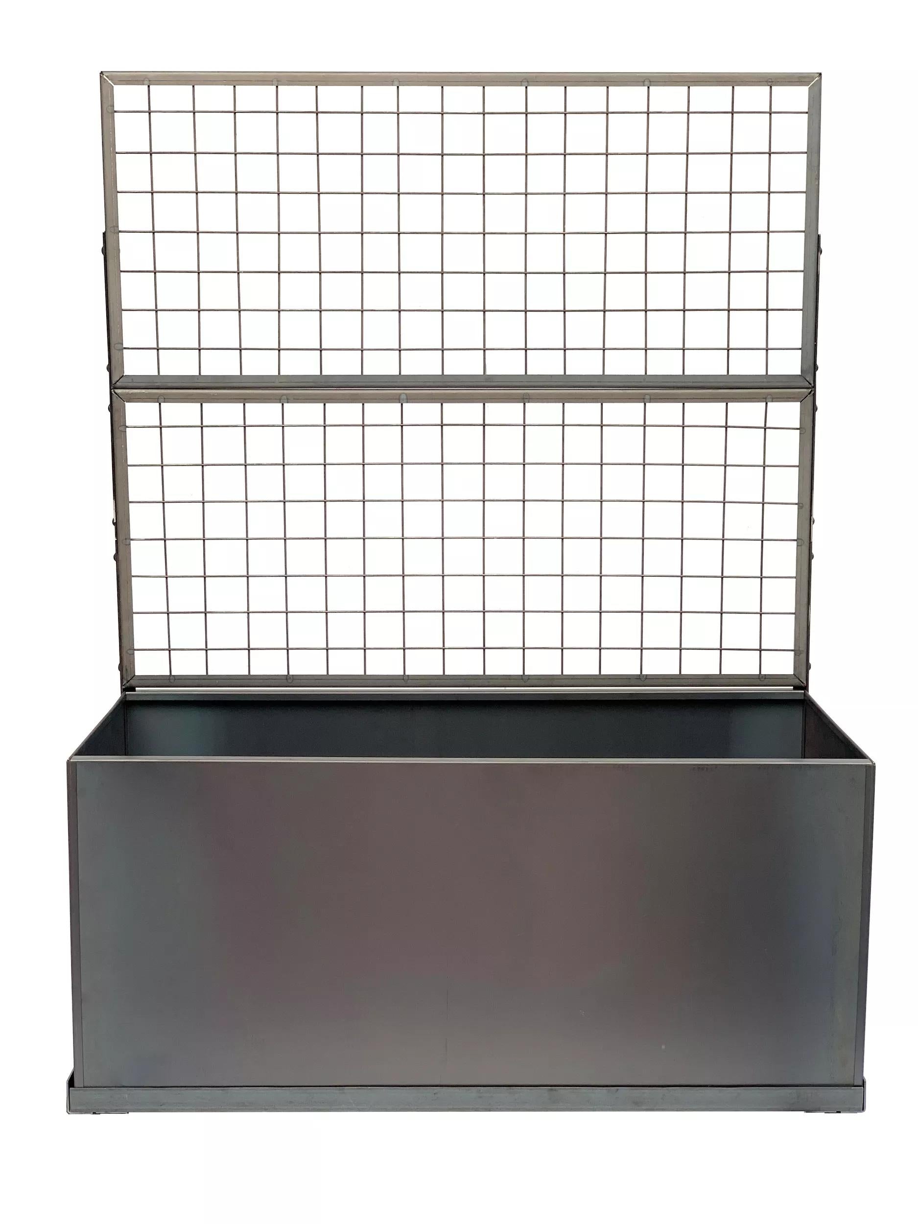 trough planter with trellis Nice Corten Trough Planters with Trellis