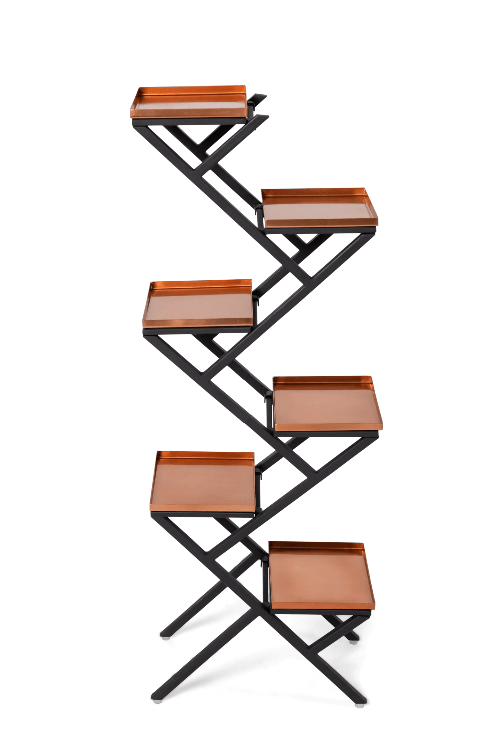 indoor plant stand argos Crisscross Cascading Plant Stand with Copper Trays
