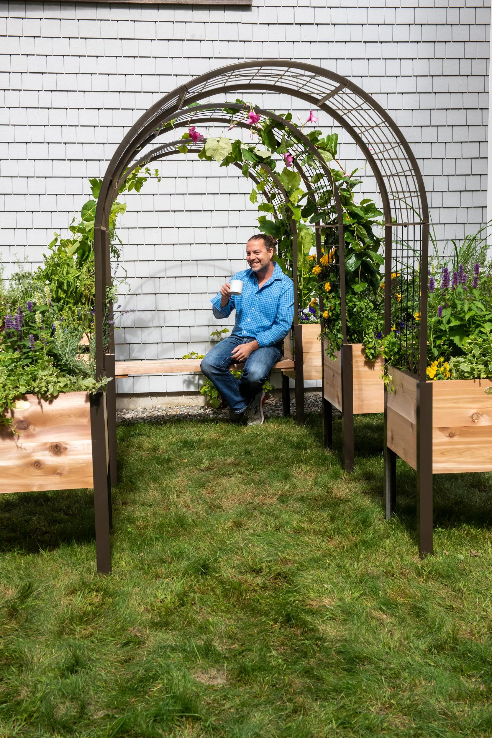 planter boxes with arch trellis 2' x 4' Arch Trellis for Planter Boxes