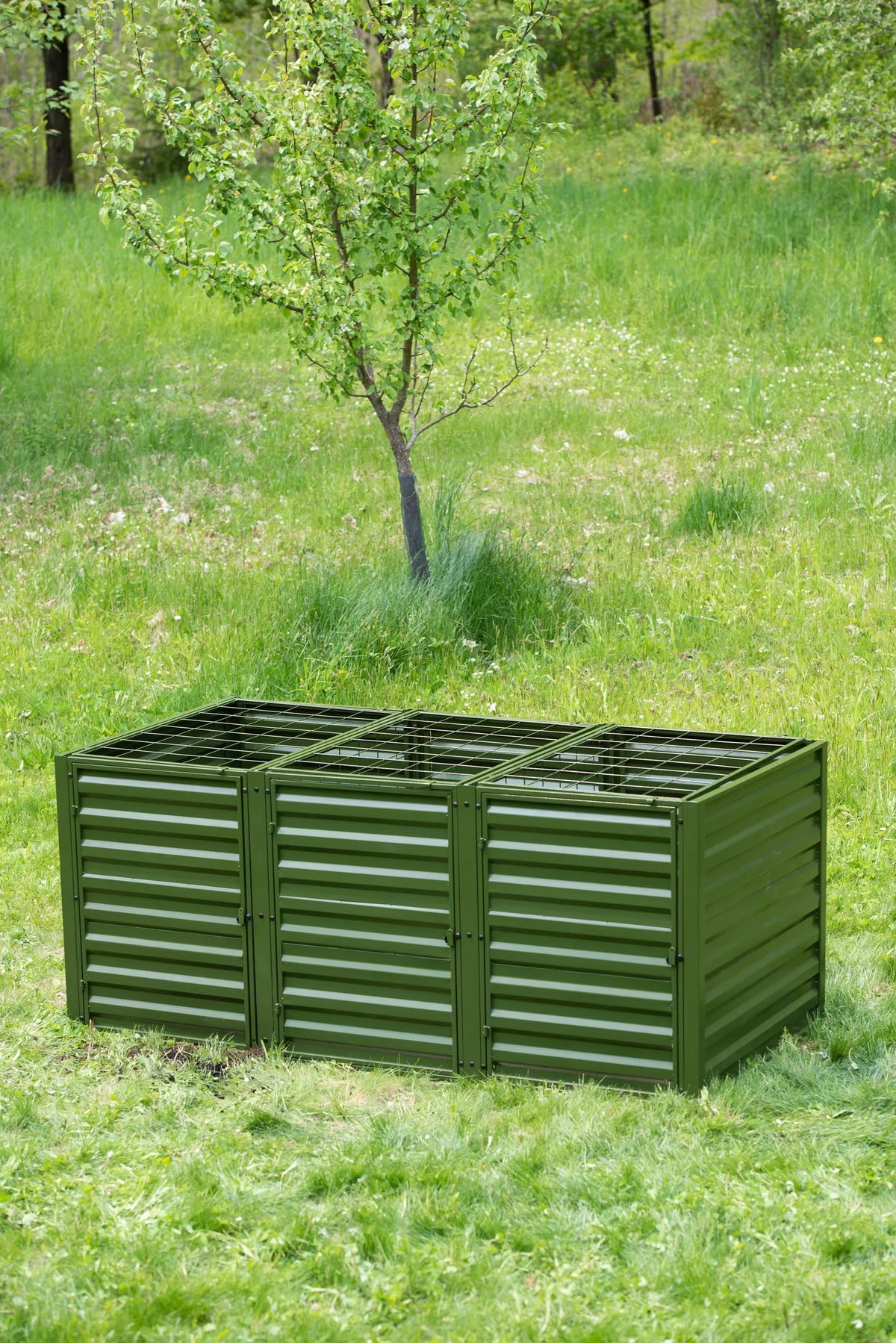 Demeter 3 Bin Composter, Dark Green | Gardener's Supply