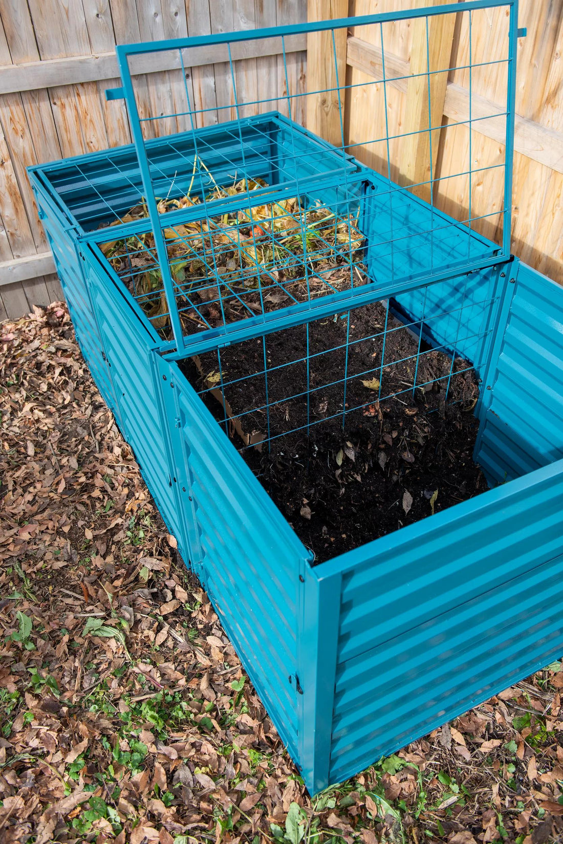 Demeter 3 Bin Composter, Dark Green | Gardener's Supply