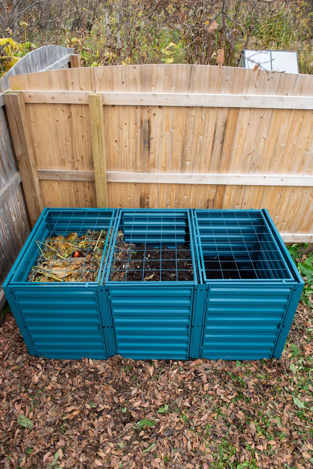 Demeter 3 Bin Composter, Dark Green | Gardener's Supply