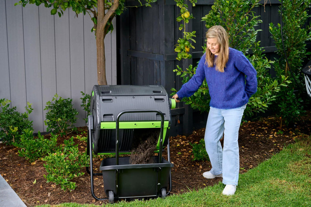 Maze 48 Gallon Compost Tumbler with Cart | Gardener's Supply