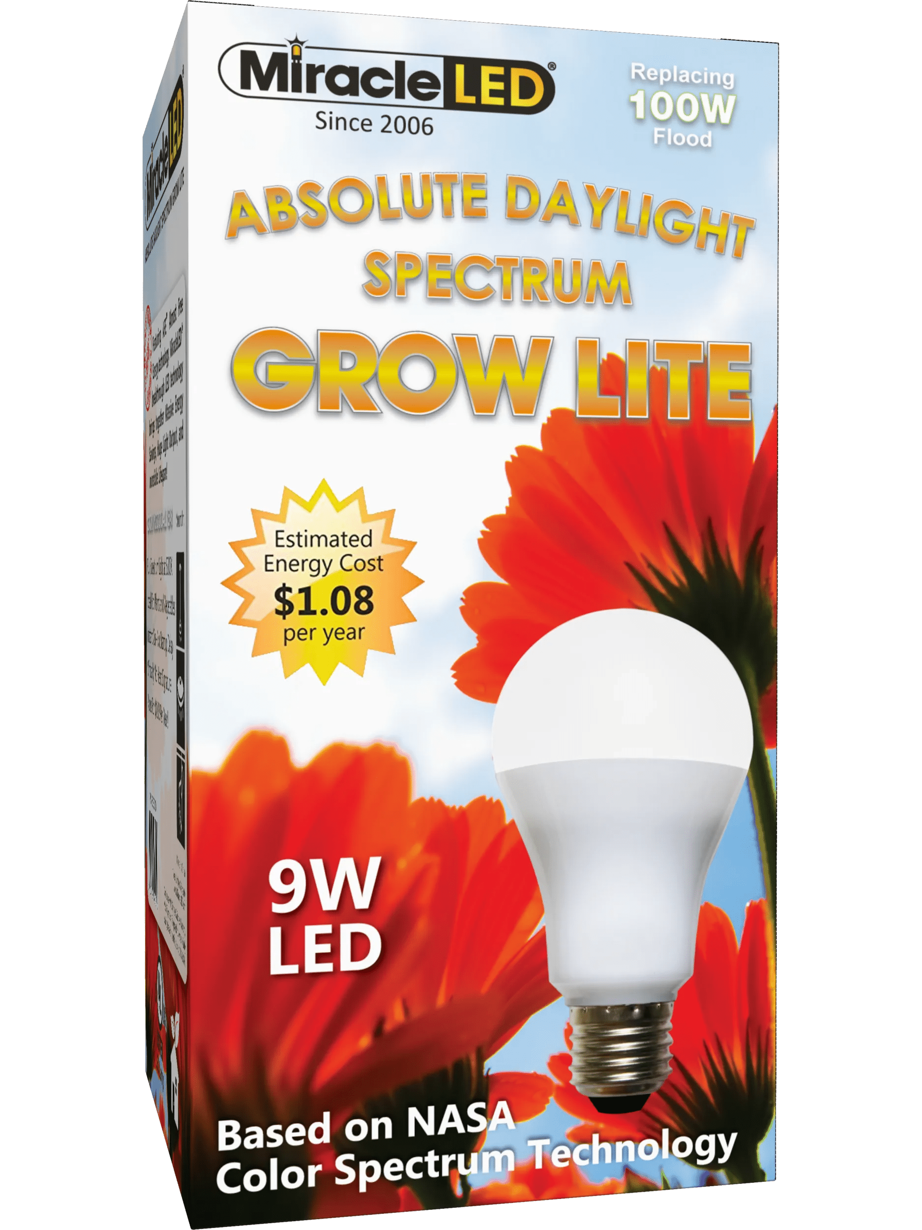 buy grow light bulbs Miracle LED Daylight Full Spectrum LED Grow Light Bulb