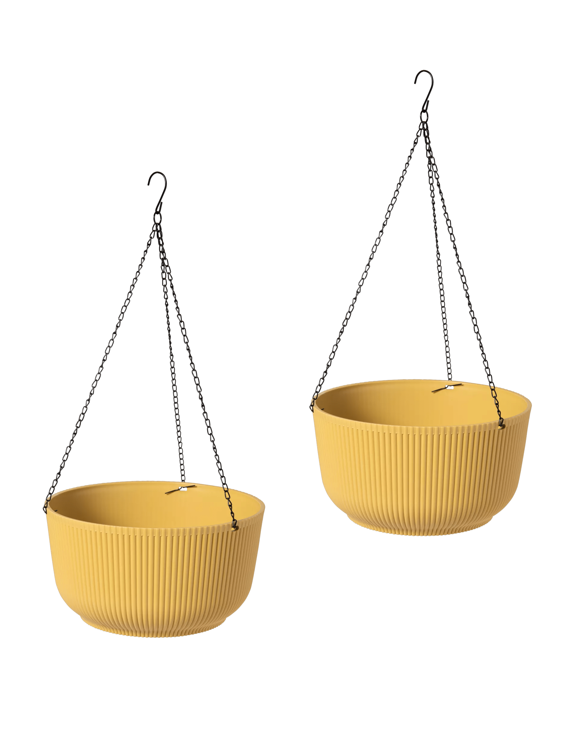 plastic hanging plant baskets Self-Watering Ribbed Hanging Basket, 11"