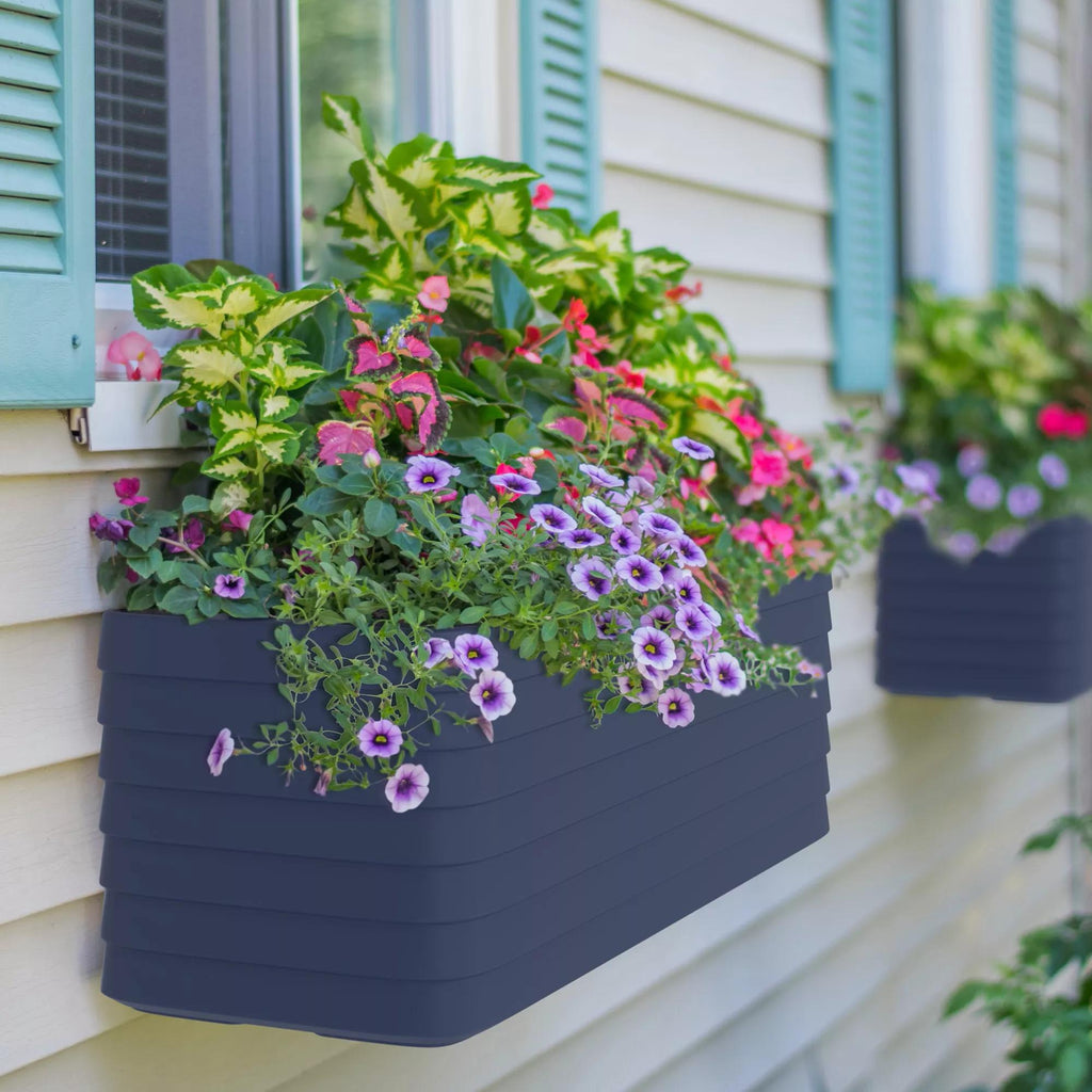 TruDrop Slat Window Box Planter | Gardener's Supply.