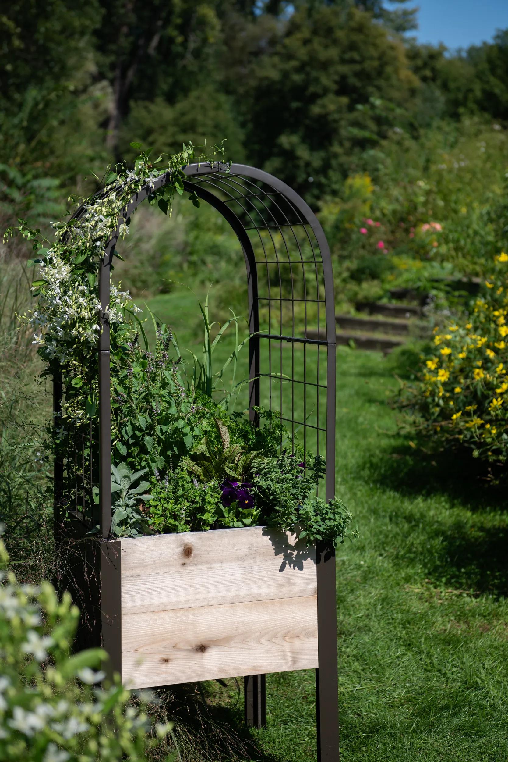 planter with arch trellis 2x2 ARCH TRELLIS FOR PLANTER BOXES